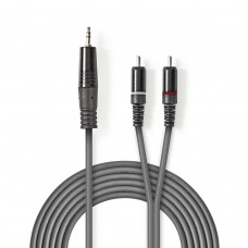 CAVETTO 2xSPINE RCA - 1xSPINA JACK 3,5 STEREO MT.5,0 PROFESSIONALE