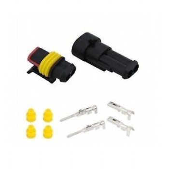 KIT AMP SUPERSEAL MASCHIO-FEMMINA 2 POLI COMPLETO DI PIN