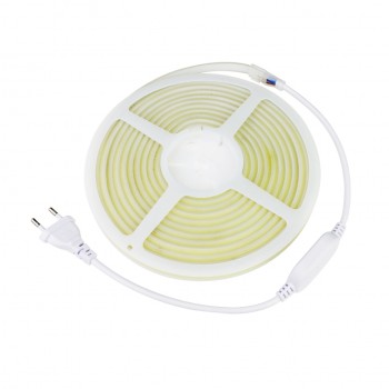 STRIP LED 220V 10W/MT IP67 LUCE FREDDA LED COB BOBINA 5 MT