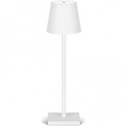 LAMPADA LED RICARIBAILE DA TAVOLO 3W DIMMERABILE IN METALLO BIANCO