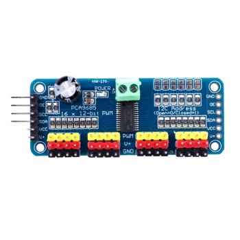 PCA9685 MODULO DRIVER INTERFACCIA IIC 16 CH. 12BIT PWN CONTR.SERVOMOTORE ARDUINO