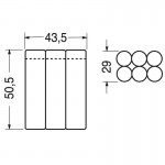 PACCO BATTERIE FORMATO AA 7,2V 1000mah