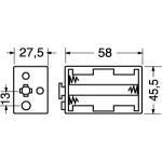 PORTAPILE PER 6 STILO 3+3 A BOTTONE