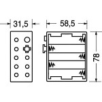 PORTAPILE PER 10 STILO 5+5 A BOTTONE