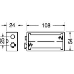 PORTAPILE PER 4 1/2 TORCIA AFFANCATE A BOTTONE