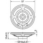 ALTOPARLANTE LARGA BANDA IN MYLAR D.57mm 0.3W 8 OHM