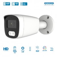 TELECAMERA AHD 5MPX OTTICA FISSA 2,8MM BULLET 4 IN 1 CASE METALLO