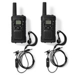 COPPIA PMR NEDIS RICETRASMETTITORI PMR 446 MHZ 8 CANALI PTT/VOX CON AURICOLARI