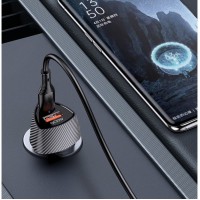 ALIMENTATORE USB DA AUTO 60W PORTA USB A E USB TYPE C