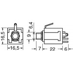 PRESA PANNELLO D.6,3 STEREO CON INTERRUTTORE ISOLATA