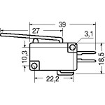 MICROSWITCH 22x18 CON LEVA