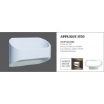 APPLIQUE A LED IP20 6W 3000K 200LM 160x100x100mm ALLUMINIO LACCATO BIANCO