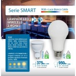 LAMPADA LED SMART LIFE WIRELESS GOCCIA E27 10W 250GR. RGB+2700K DIMMERABILE