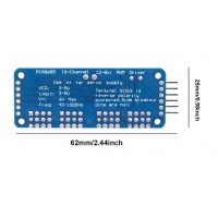 PCA9685 MODULO DRIVER INTERFACCIA IIC 16 CH. 12BIT PWN CONTR.SERVOMOTORE ARDUINO