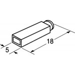 COPRIFASTON PER FASTON FEMMINA PASSO 2,86mm COLORE ROSSO CONFEZIONE DA PZ.100