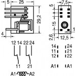 RELE' 48Vcc 2 SCAMBI 4052 FINDER